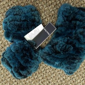 RESTOCKED Knitted Rex Rabbit Fur Accessories Set